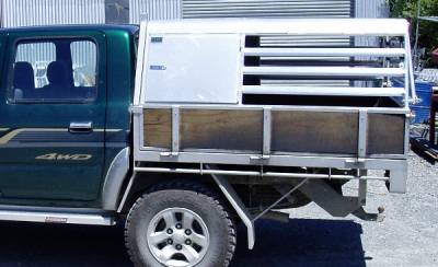 Can also be made for flatdecks, & have weather proof front opening doors.